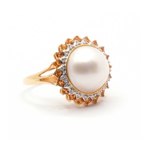 Pearl Yellow Sapphire Ring