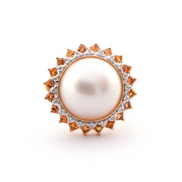 Pearl Yellow Sapphire Ring