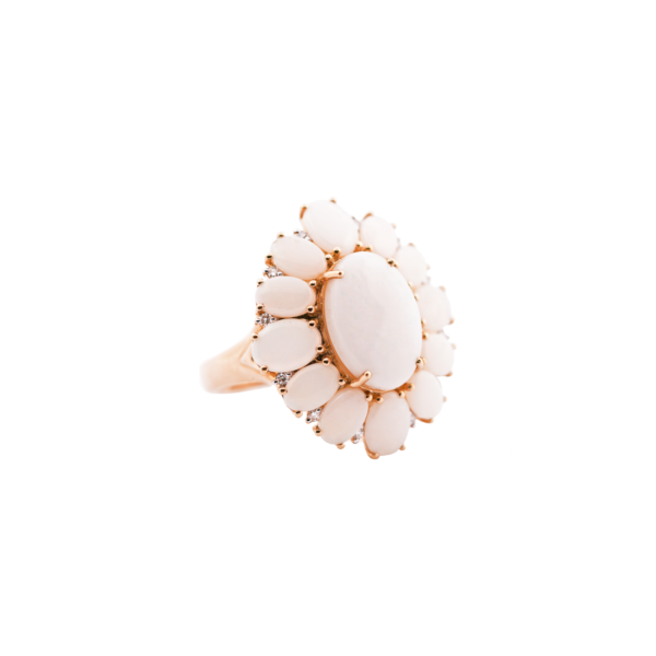 Opal Ring Oval Flower